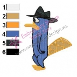 Agent Phineas and Ferb Embroidery Design 05